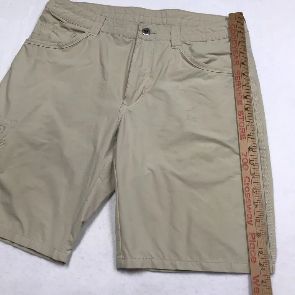 PATAGONIA Quandary Shorts Men 33W Tan Outdoor Hiking Lightweight Nylon Stretch